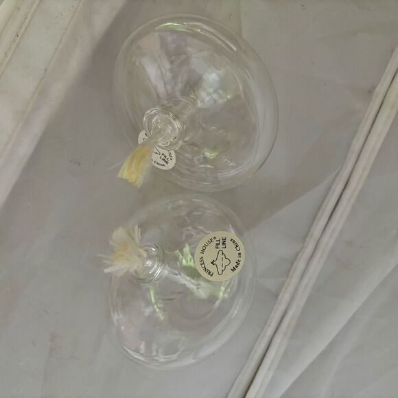 2 Princess House Hand Blown Crystal Floating Oil Candles - Picture 3 of 4
